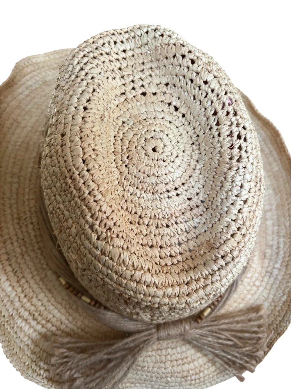 Woven Straw Sun Hat - Natural Beige